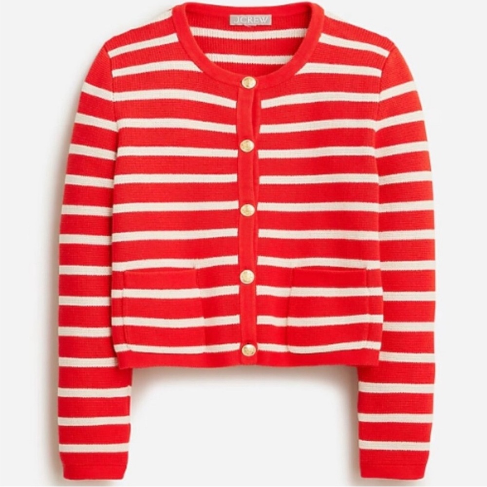 J. Crew Emilie Striped Cardigan